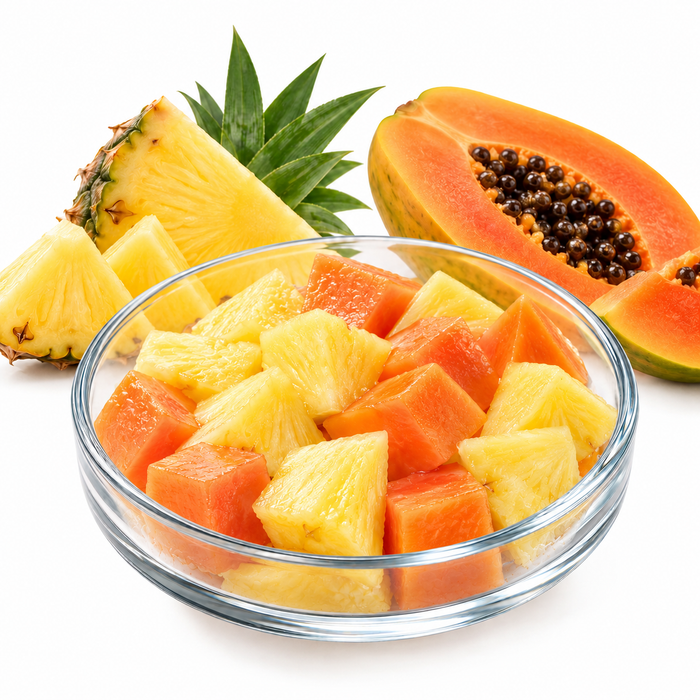 Enzimas de papaya y piña