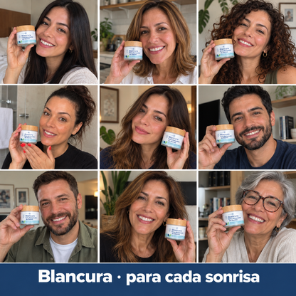 Polvo blanqueador dental de triple acción Blancura®